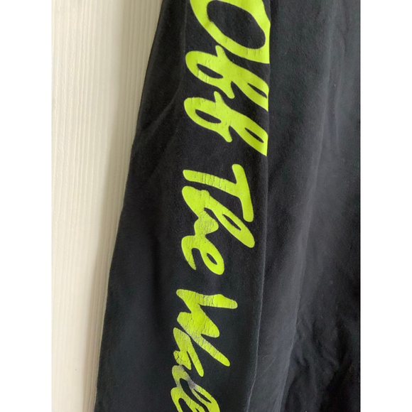 Vans Long Sleeve Tee Black Neon Green Large - Picture 4 of 5